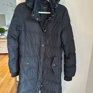 J.Crew down parka in black